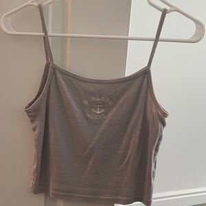 Brandy Melville Light Blue Embroidered Tank